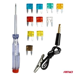 AMiO Varovalke mini + preizkuševalec 6-24V